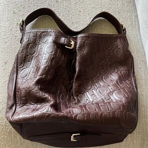 Brown Carolina Herrera Hobo Bag